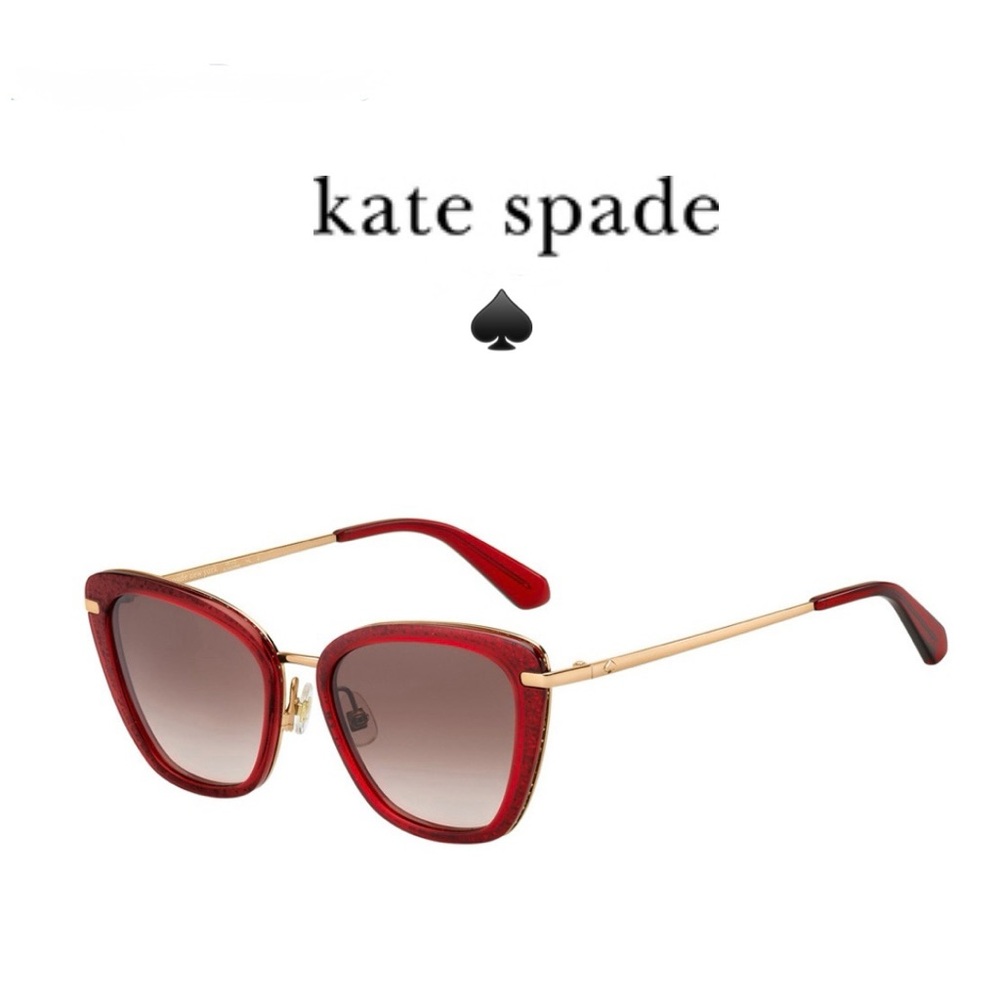 Kate Spade New York Thelma Cat Eye Sunglasses 53MM Red Gold Hello Sunshine 2